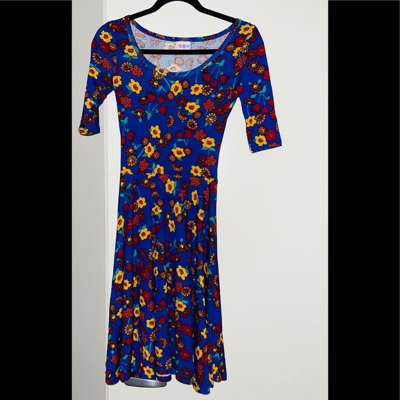 NWOT LuLaRoe Floral Nicole Dress - Picture 3 of 6